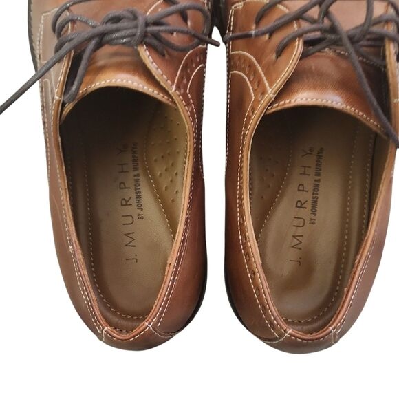 Johnston & Murphy Tan Leather Oxfords main image 8